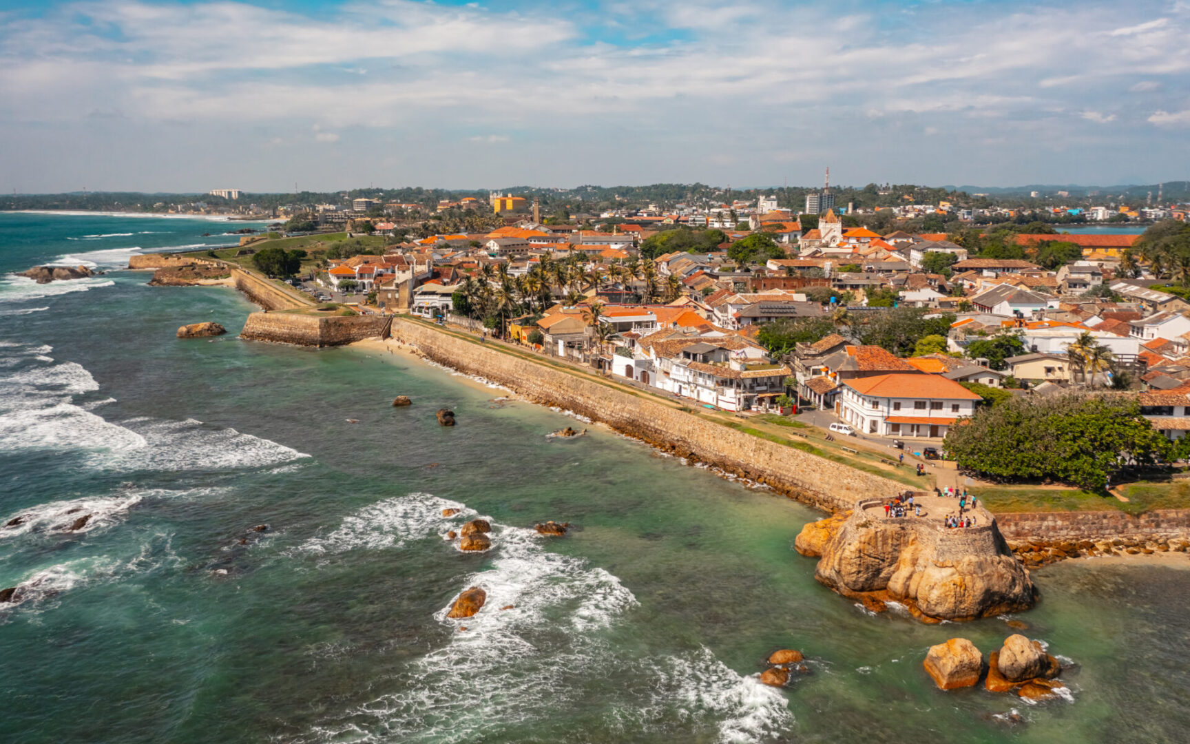 Aerial view of Dutch Fort in Galle